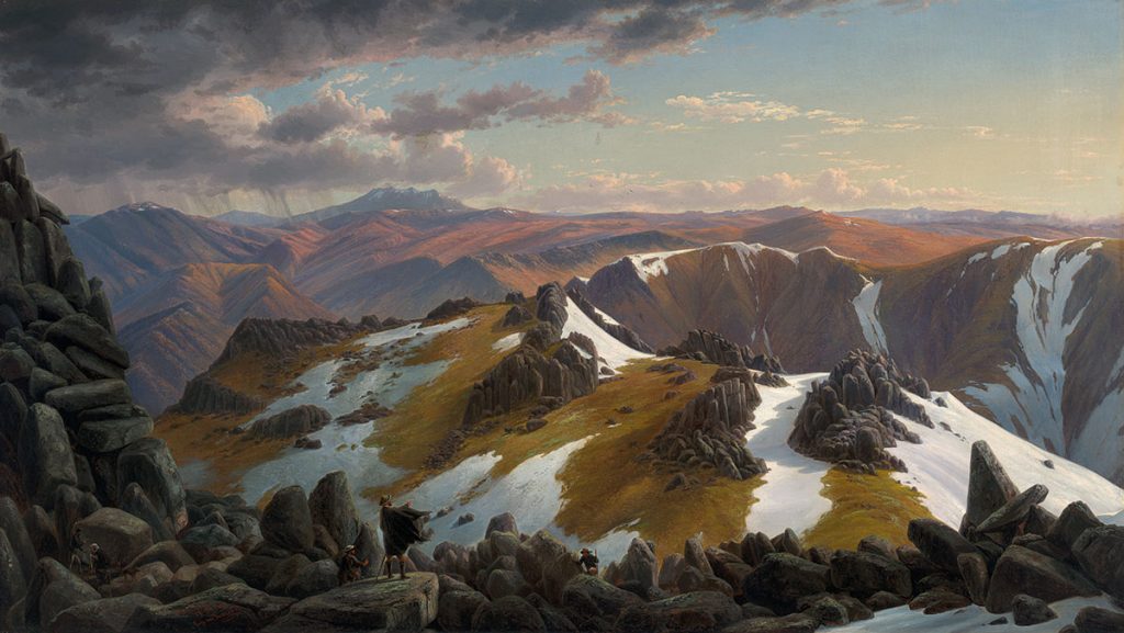 Eugene von Guérard - North-east view from the northern top of Mount Kosciusko 1863