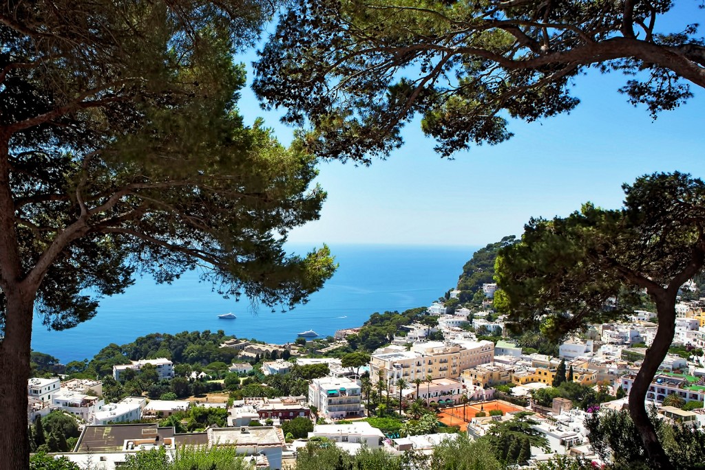 Views of the Mediterranean from up high, Capri, Italy