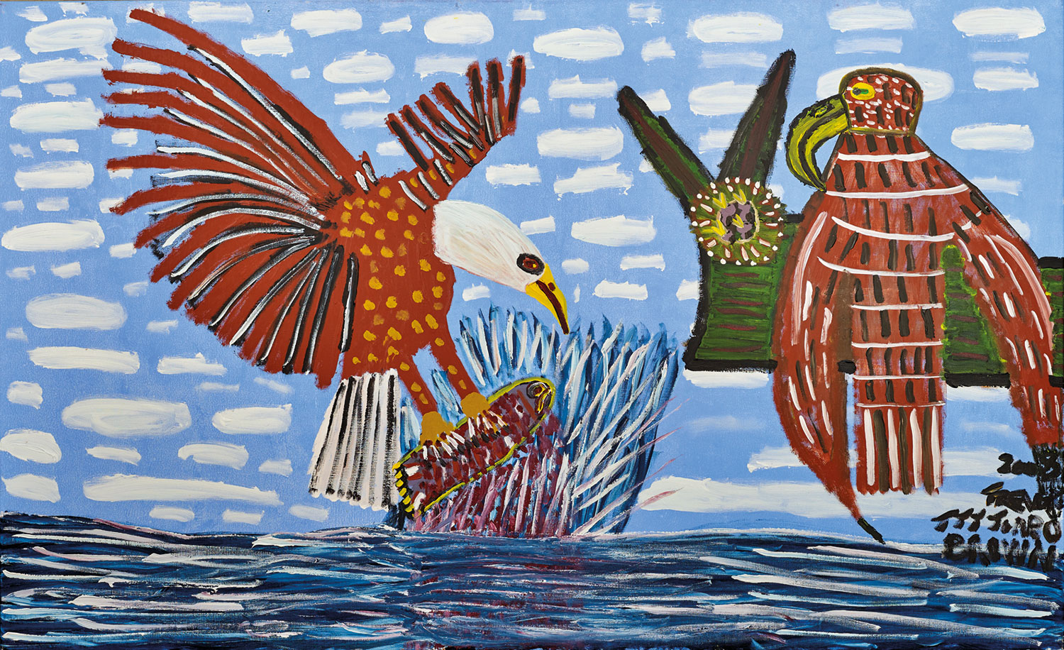Trevor ‘Turbo’ Brown Eagle Catching Fish and Taking it to the Nest (Sea Eagle), 2009