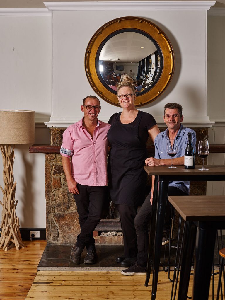 Empire Hotel owners Owners Andrew Madden, Shauna Stockwell and Scott Daintry