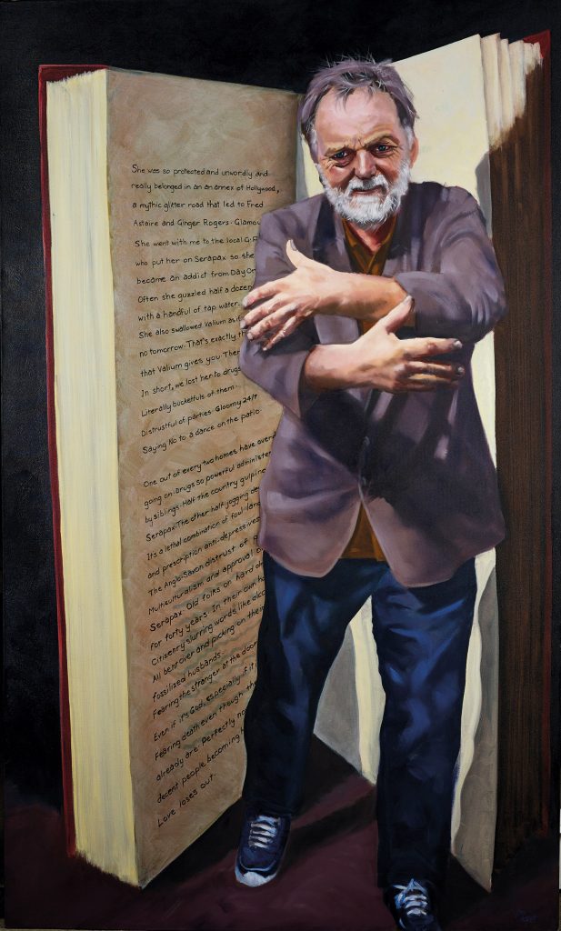 Jim van Geet      B’Angst, Portrait of a Recovering Depressive, 2014 Oil on linen, 200 x120cm