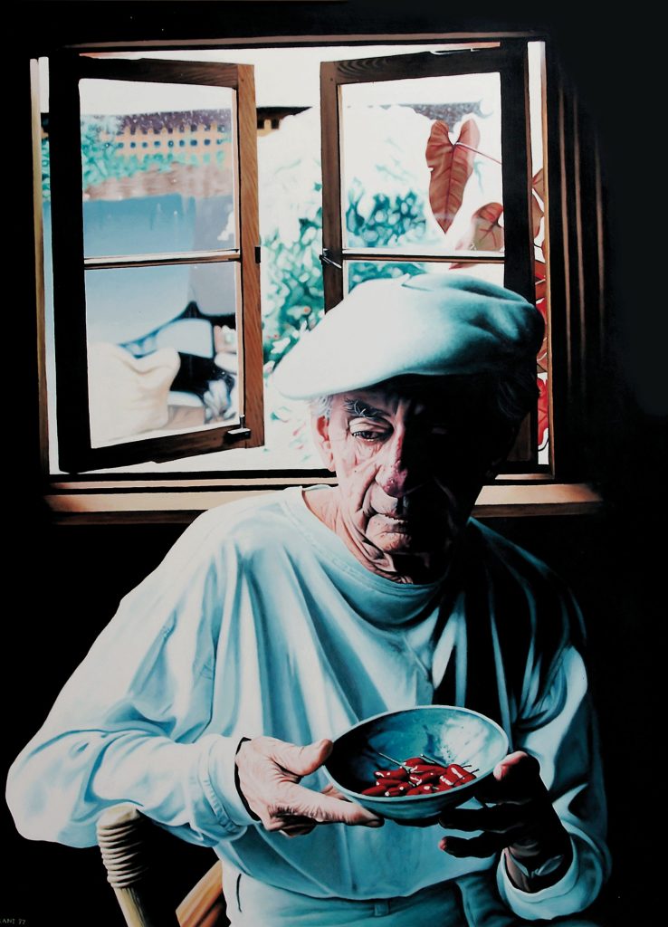 IVAN DURRANT, Life is a Bowl of Chillies, 1997 Acrylic on Board, 92 x 122cm