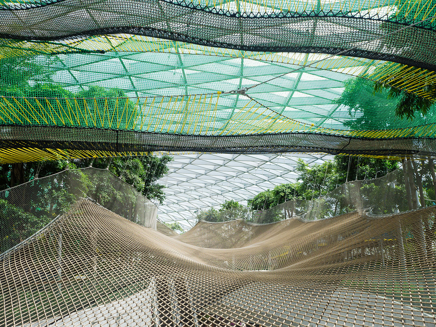 Jewel Changi Airport's Manulife Sky Nets are walking nets straddle a five-storey void, making them best reserved for true thrill seekers. 