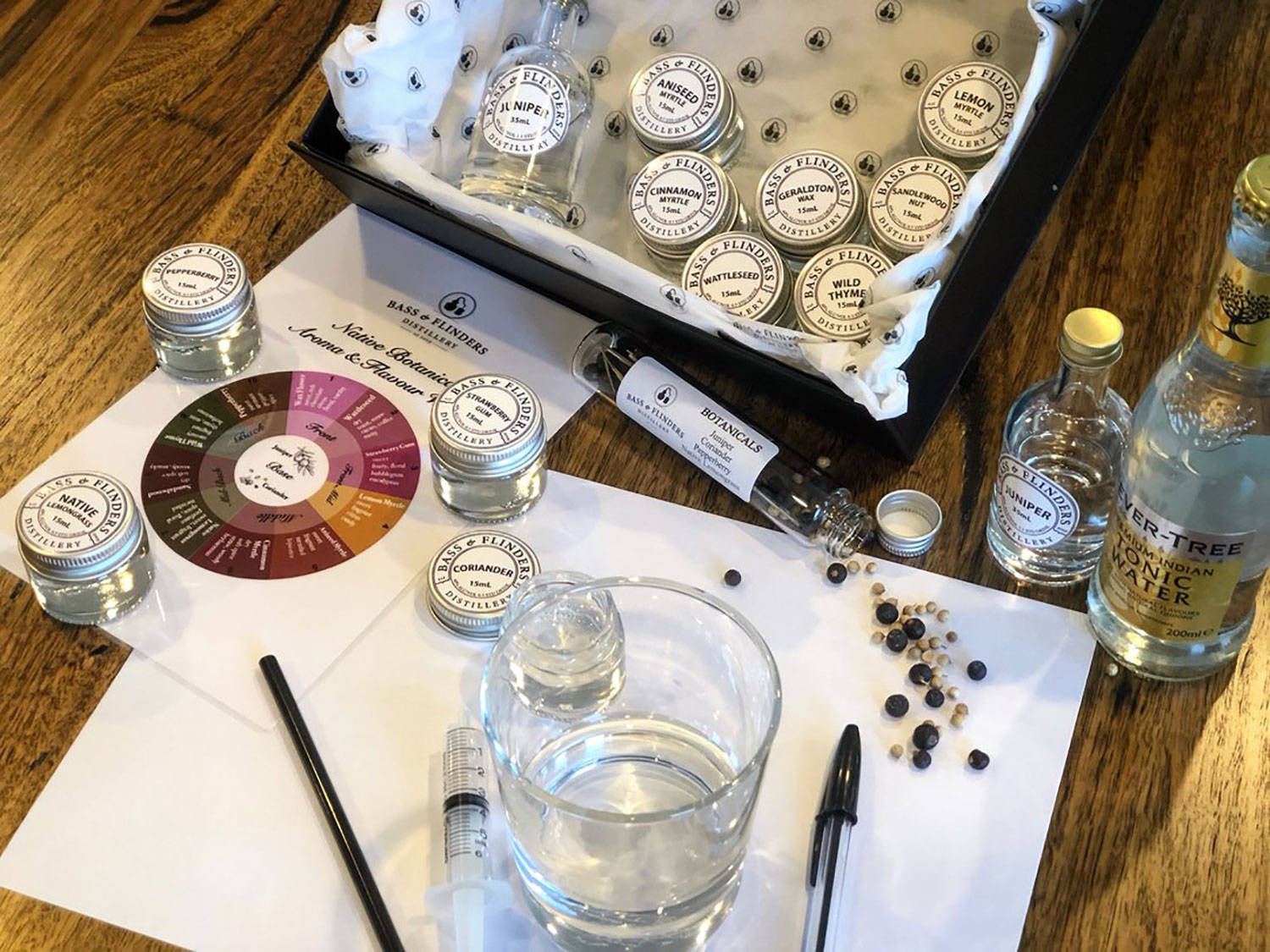 The at-home gin masterclass kit features native Australian botanicals 