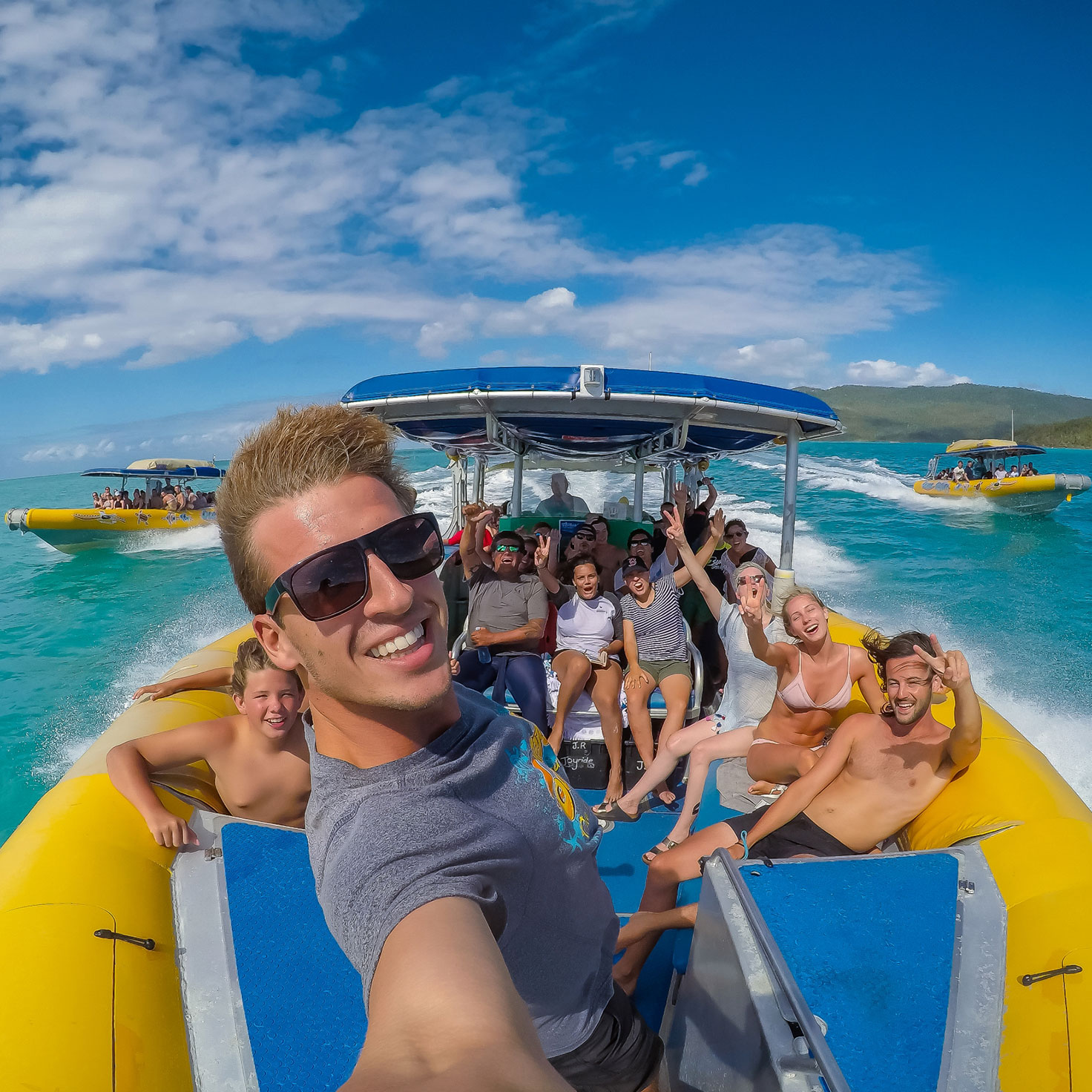 Riding the swells - Ocean Rafting Whitsundays