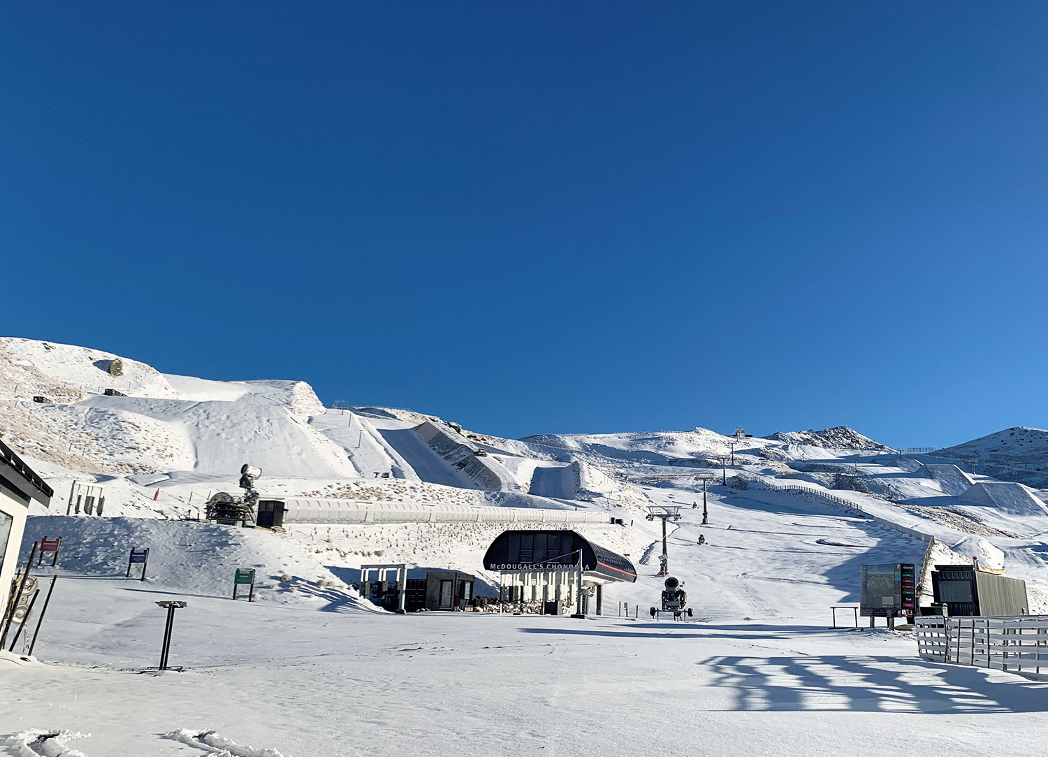 Recent snow covering at Cardrona Alpine Resort 
