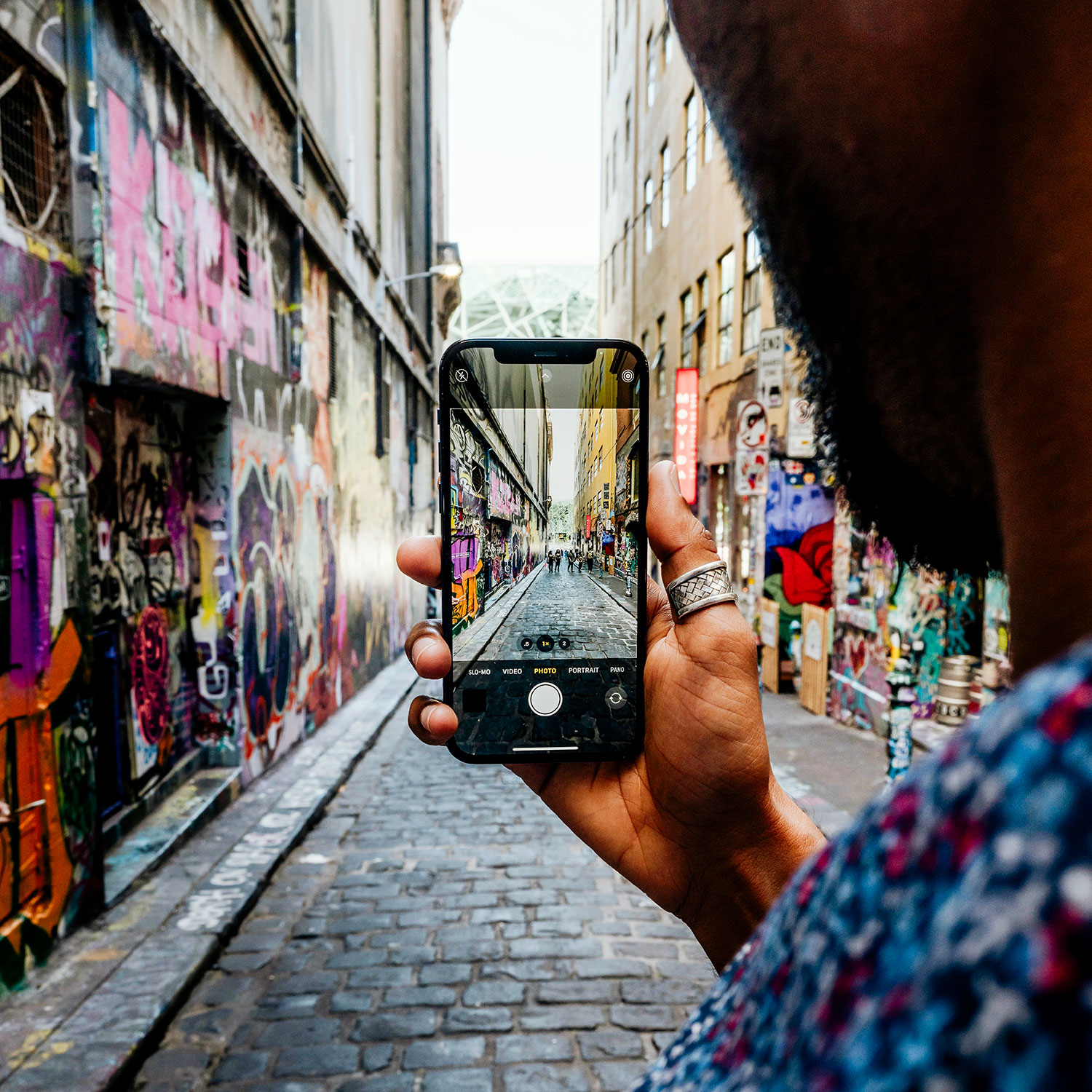 Melbourne's Hosier Lane is one of the city's most colourful, and situated close to the famed collection of MoVida restaurants and bars